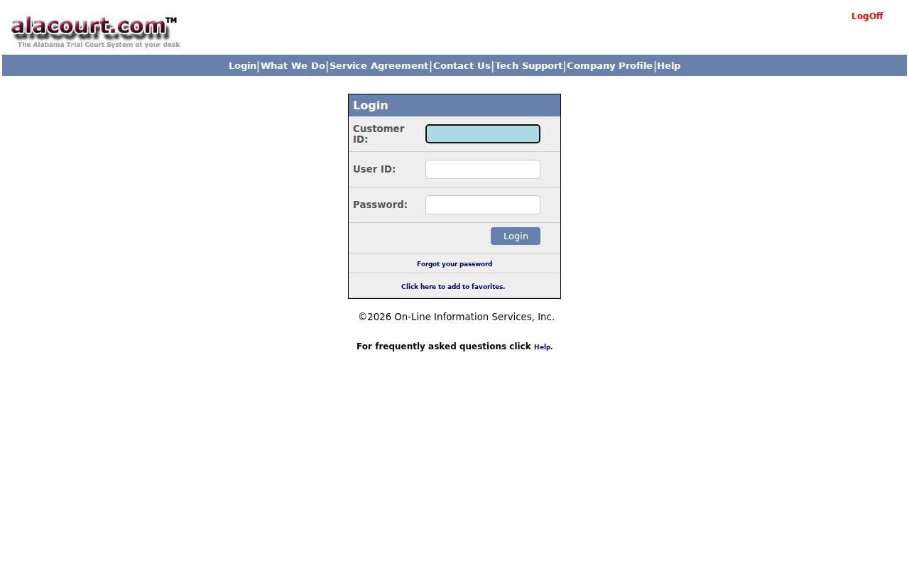 Baldwin County case lookup through Alacourt