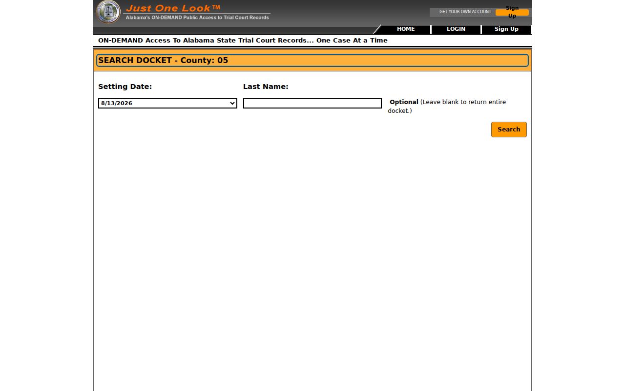 Baldwin County criminal docket daily search